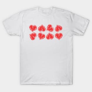 paint splater hearts T-Shirt